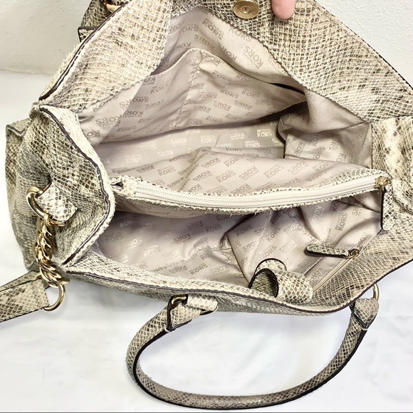 Michael Kors Hamilton Satchel Large embossed snake - Picture 5 of 5